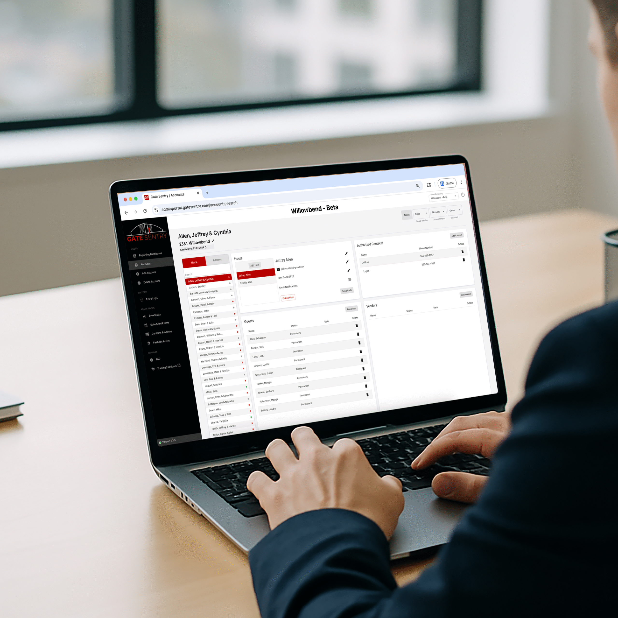 Sentry Solo Admin Dashboard for property managers and staff