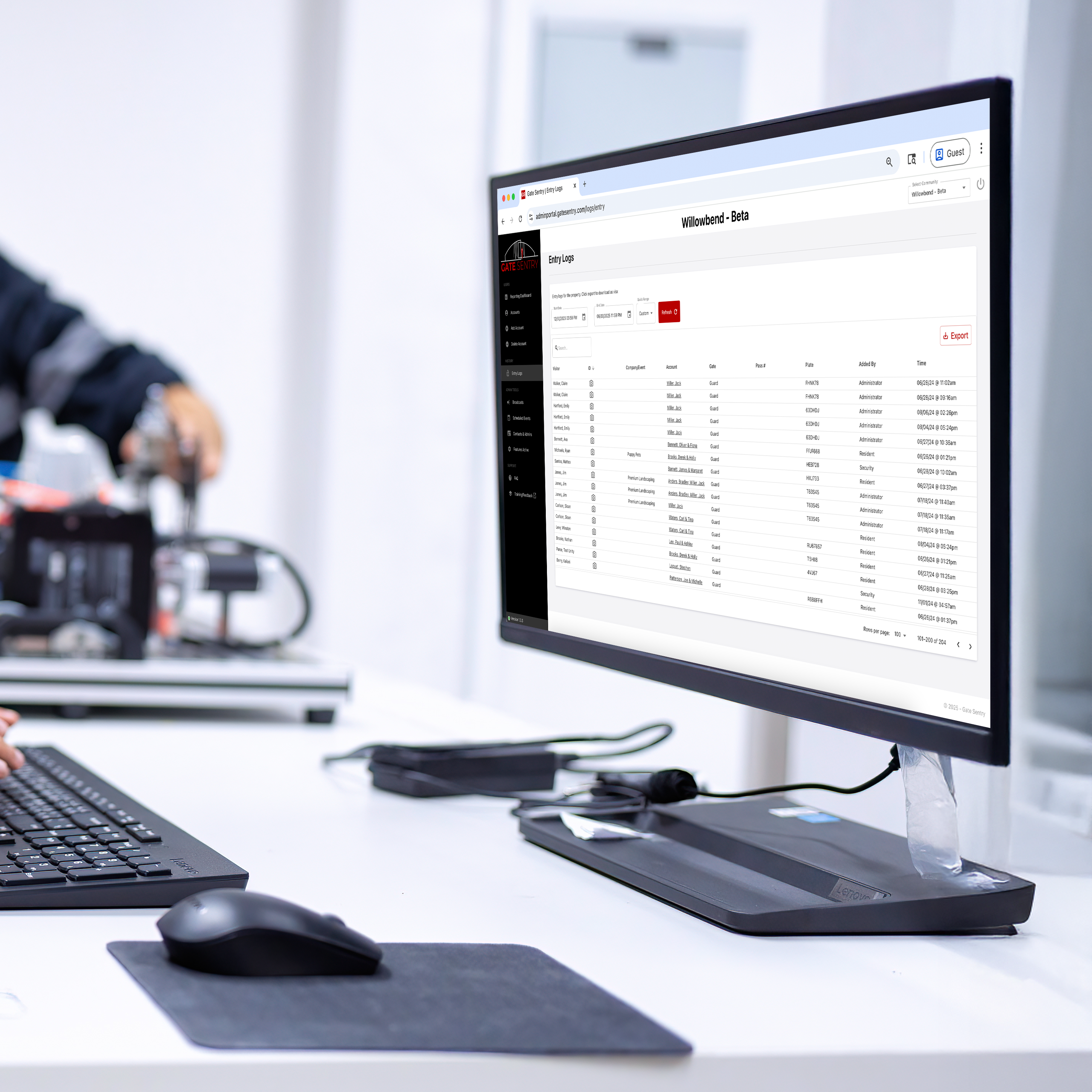 Admin web portal for oversight