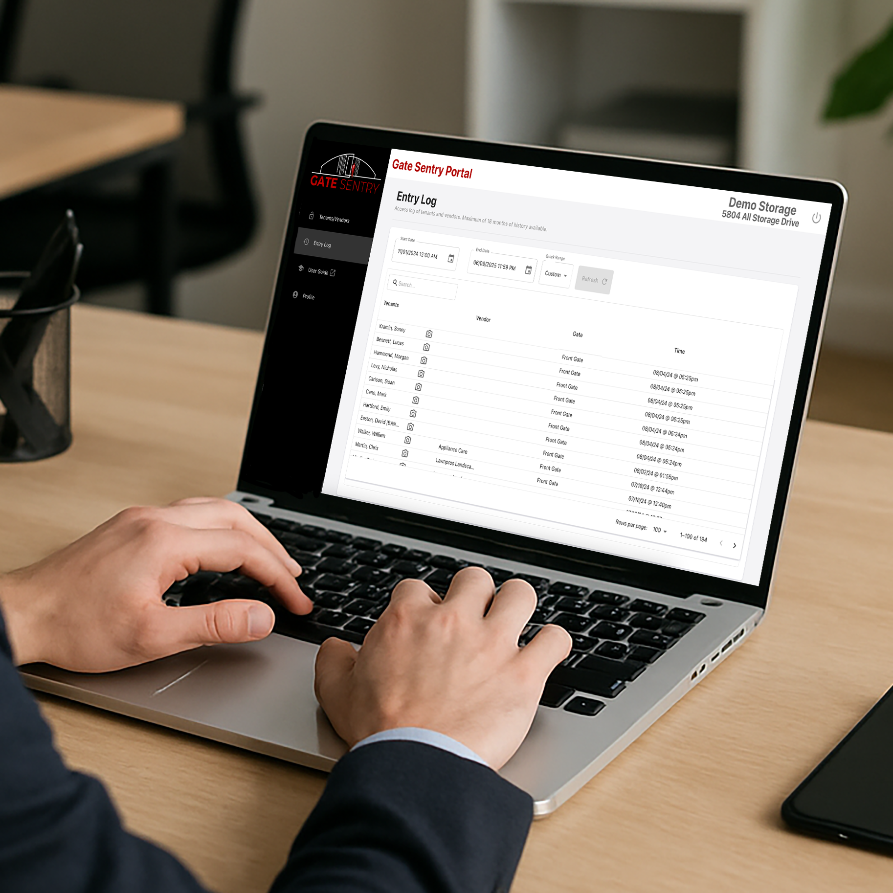 Admin portal interface