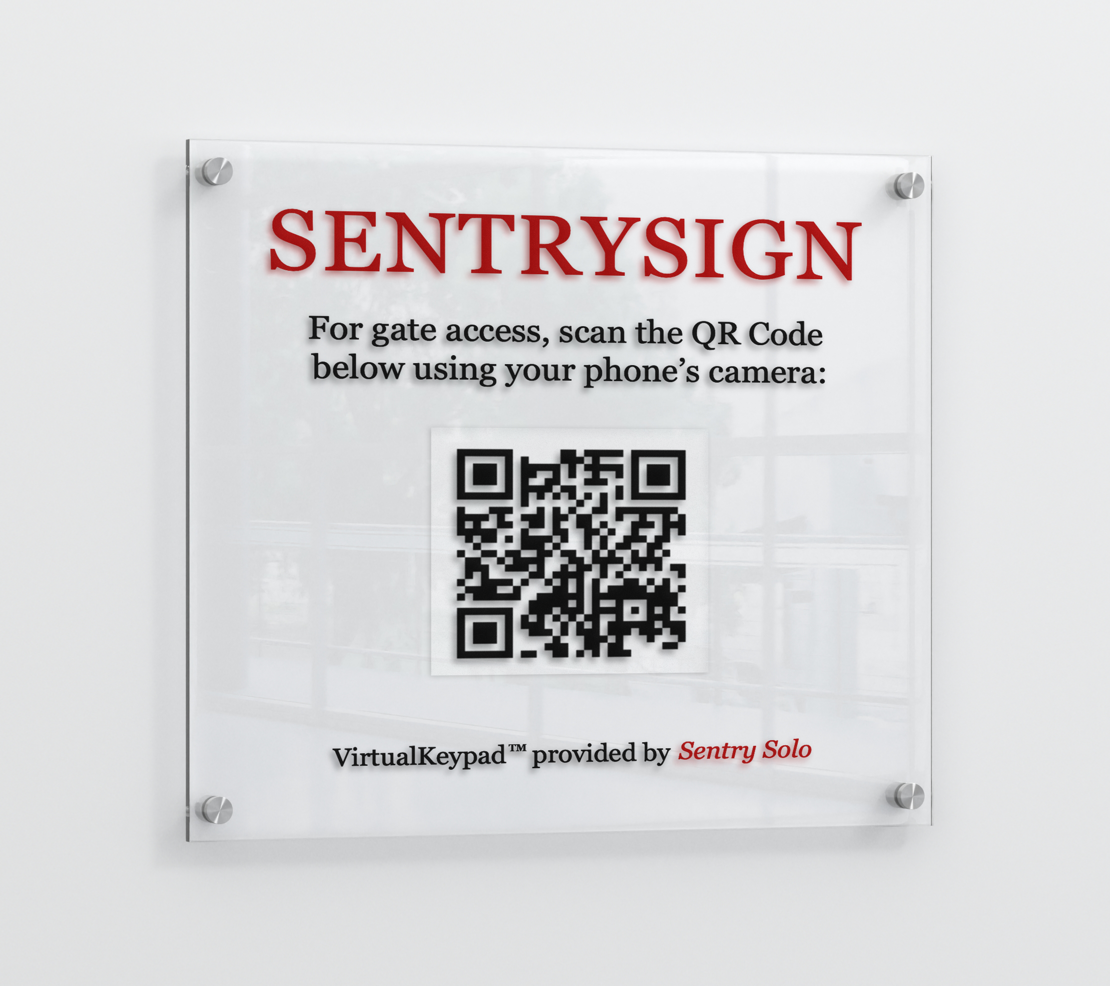 Scan the SentrySign QR code to try Gate Sentry’s VirtualKeypad mobile access demo